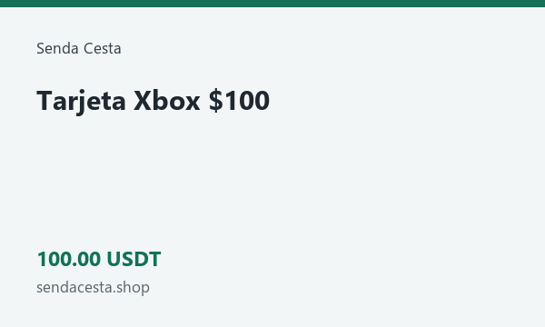 Tarjeta Xbox $100 · 100 USDT