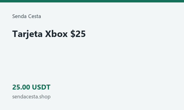Tarjeta Xbox $25 · 25 USDT